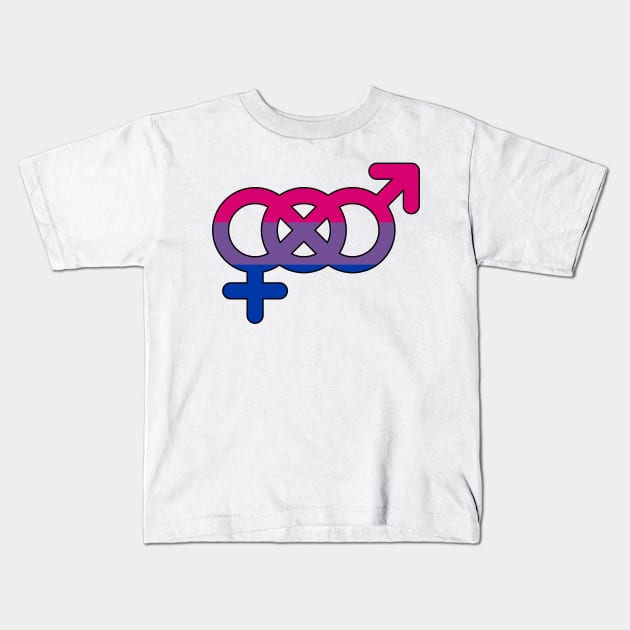 Bisexual Pride Kids T-Shirt by NatLeBrunDesigns